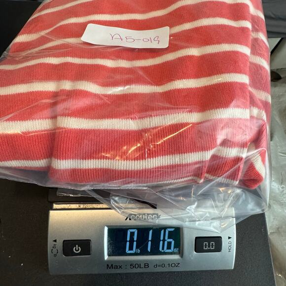 L.L. Bean 2X Pink White Striped Boatneck 3/4 Sleeve 100% Cotton Knit Top Plus - Picture 6 of 6